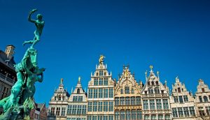 belgium antwerp guild houses in grand place